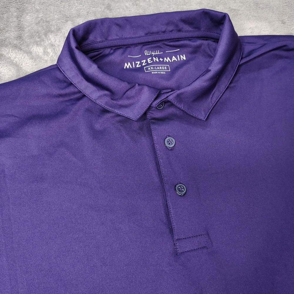 Mizzen Main Shirt Mens 2XL Purple Polo Phil‎ Mickelson Golf Performance Outdoor